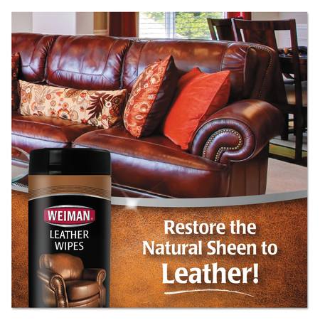 Weiman Leather Wipes, 7 x 8, 30/Canister 91